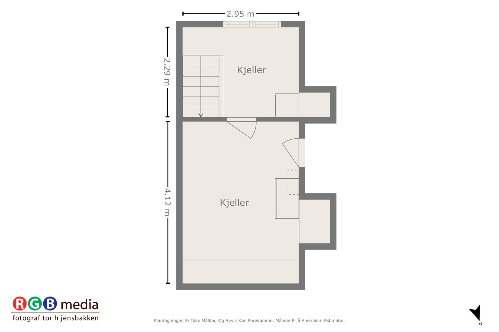 Plantegning kjelleretasje Galleribilde