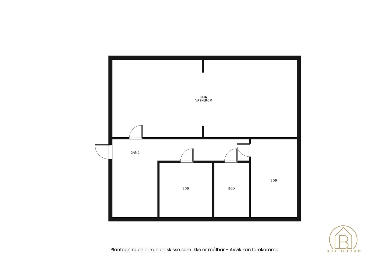 Plantegning kjeller. Galleribilde