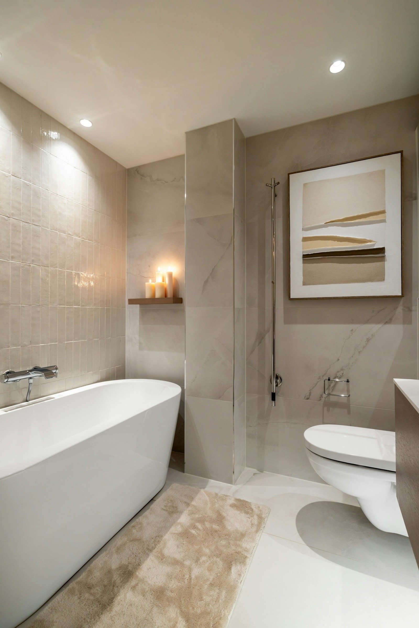 Rommets store blikkfang er det frittstående badekaret. Galleribilde