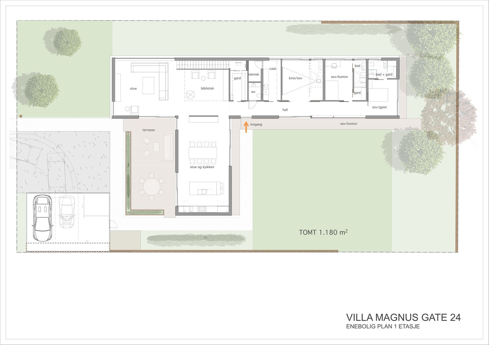 Plantegning - 1. etasje. Galleribilde