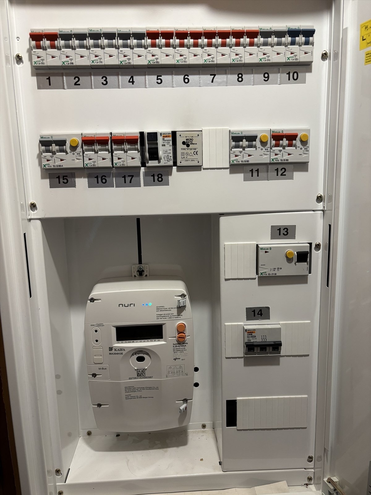 Sikringsskapet m/automatsikringer Galleribilde