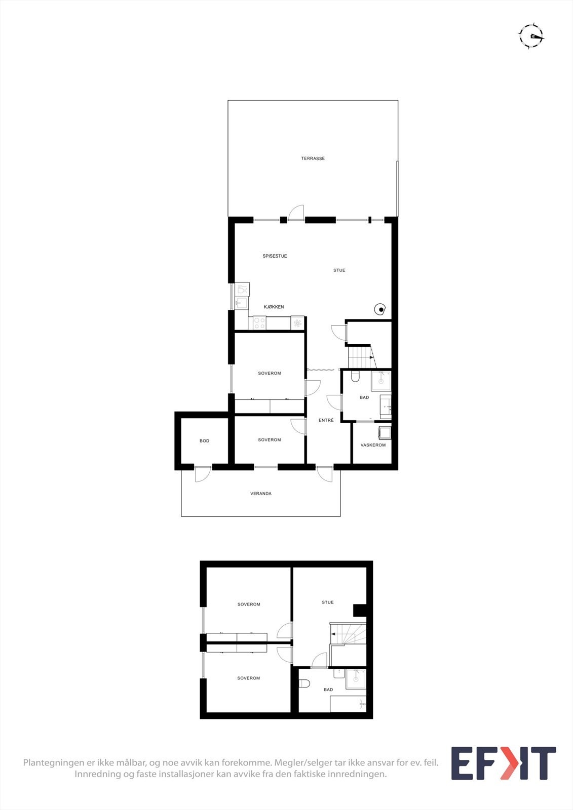 Plantegninger begge plan. Galleribilde