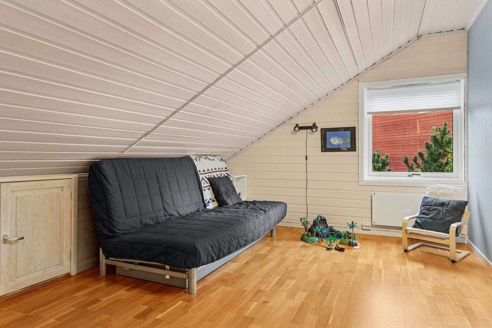 Loftstue som måler omtrent 8,5 kvm. Galleribilde