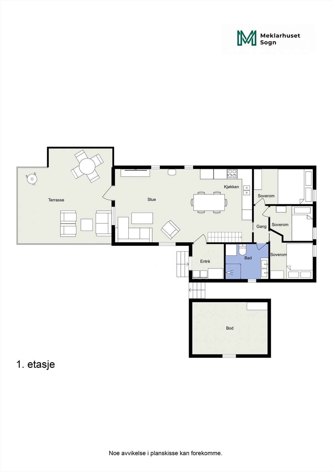 Planteikning 1.etg. Galleribilde