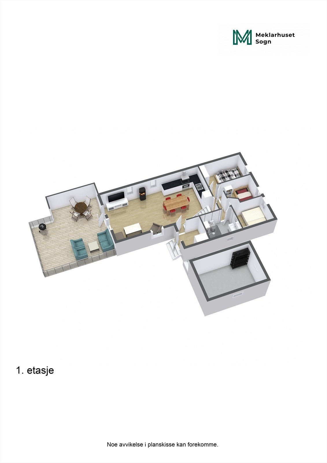 Planteikning 1.etg. Galleribilde