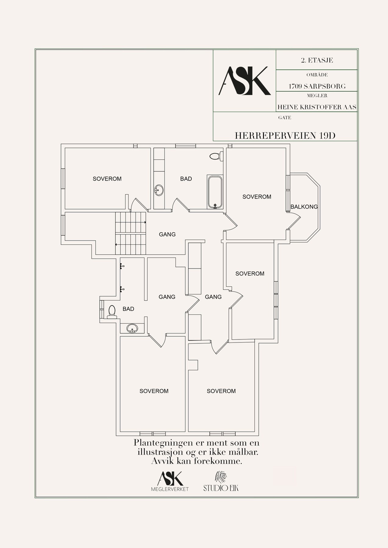 Plantegning 2. etasje Galleribilde