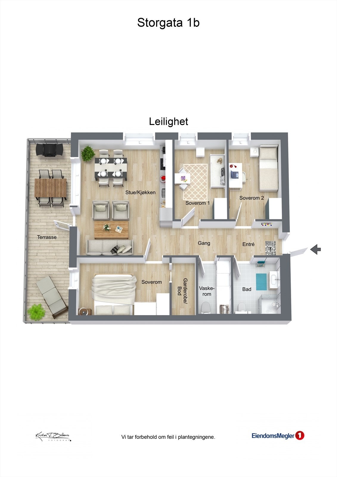 Plantegning Storgata 1B Galleribilde