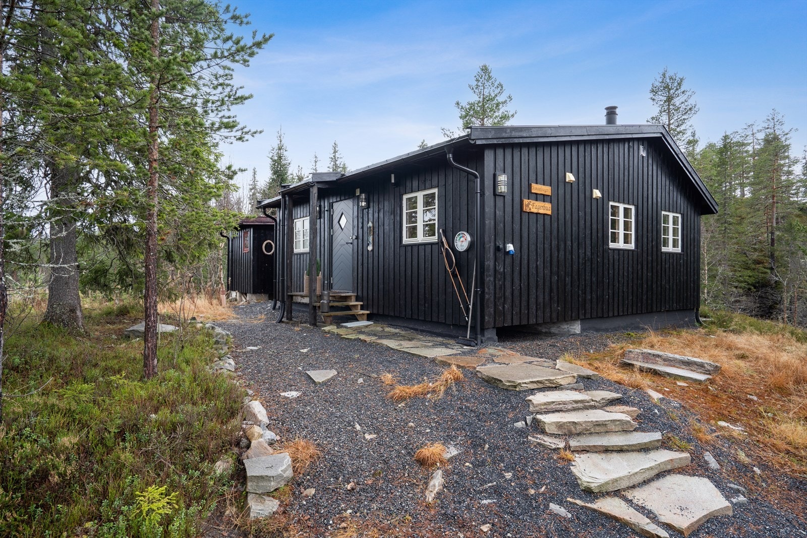 Inngang med naturstein som leder deg rett til døren, Galleribilde