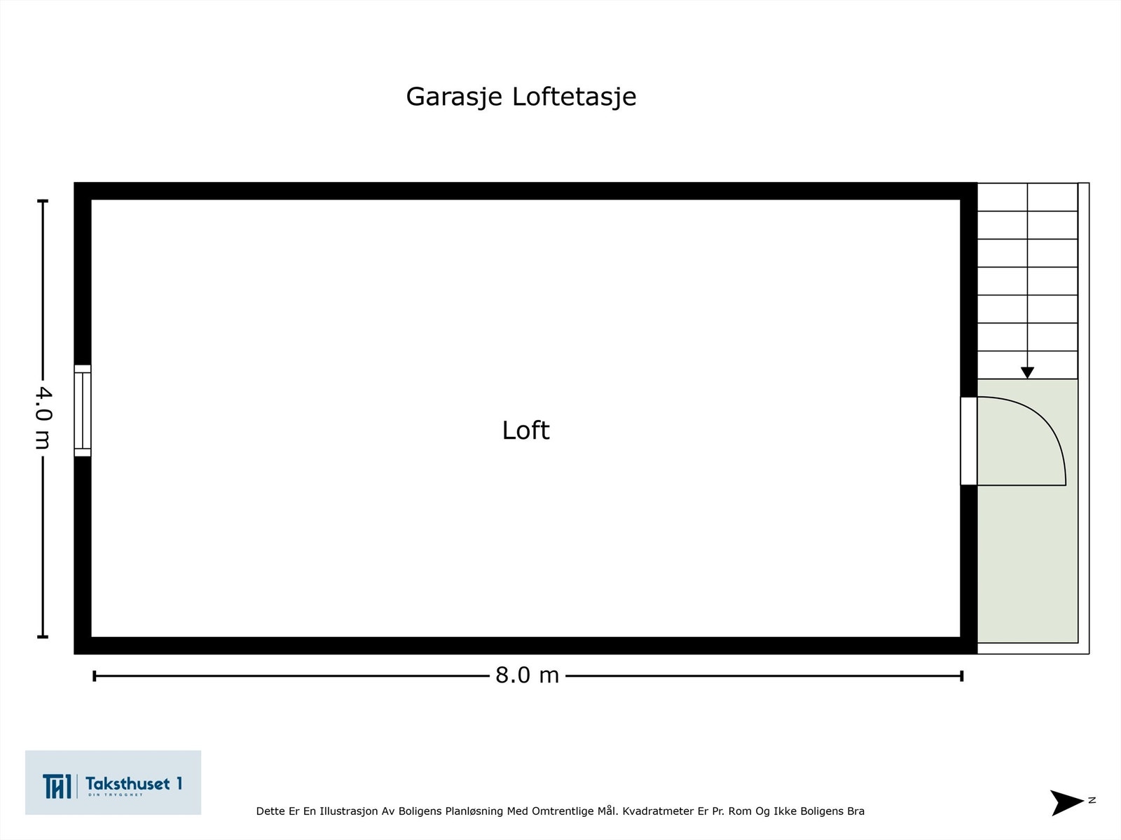 Plantegning garasje loft Galleribilde