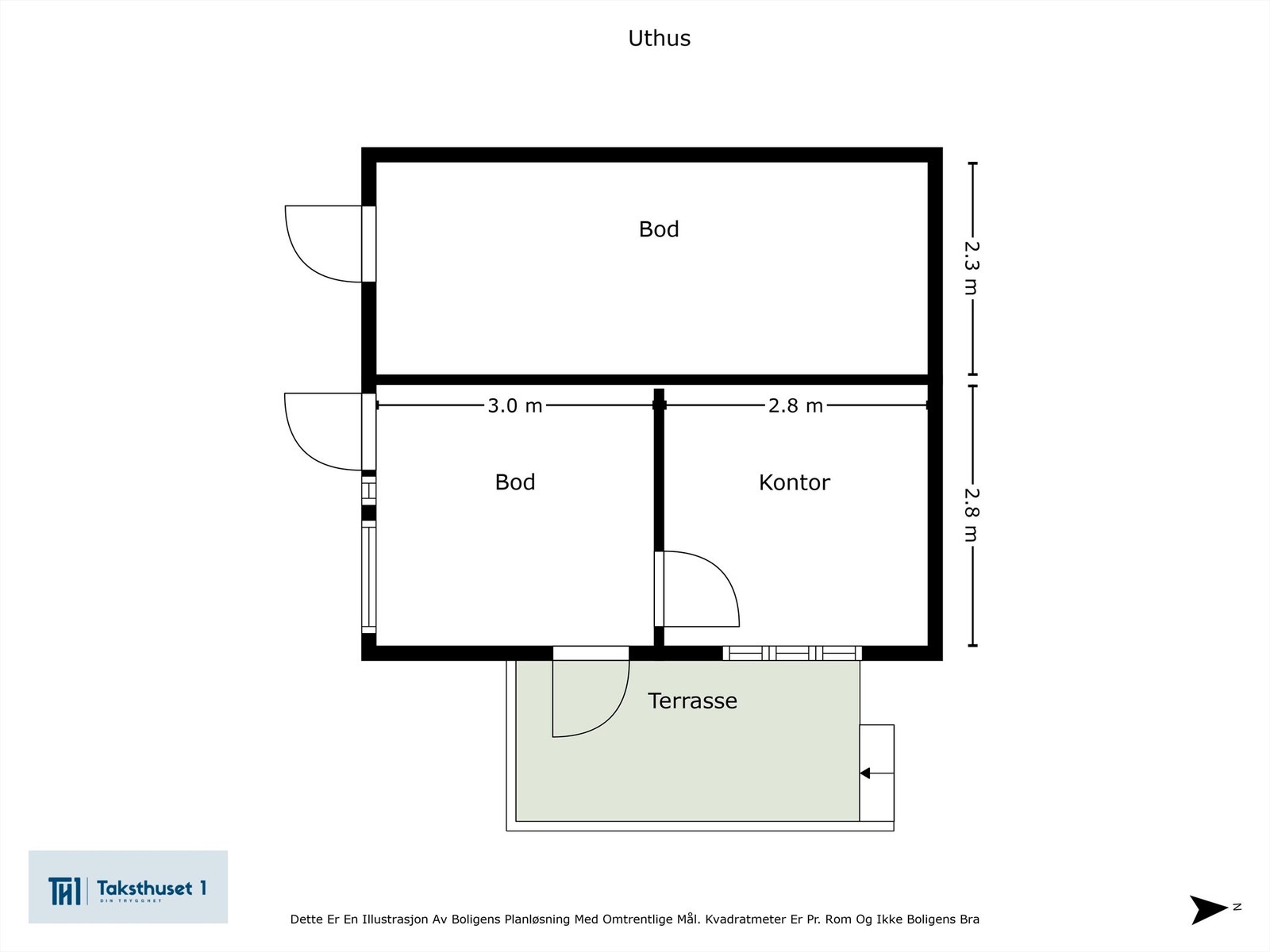 Plantegning uthus Galleribilde