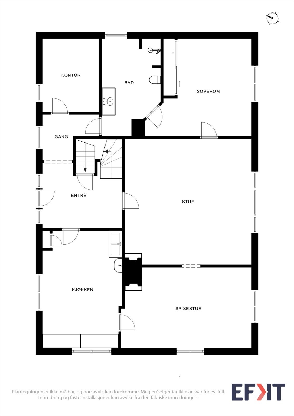 Plantegning 1. etasje. Galleribilde