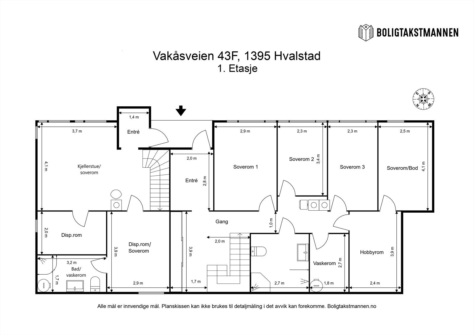 Plantegning 1. etasje. Galleribilde