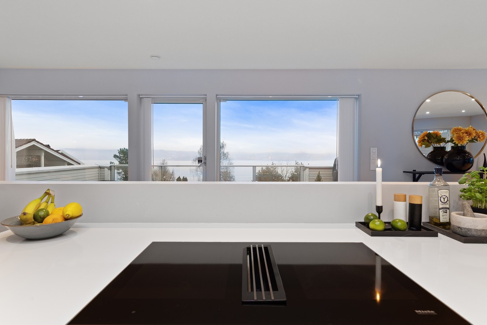 Induksjonstoppen har integrert ventilator. Galleribilde