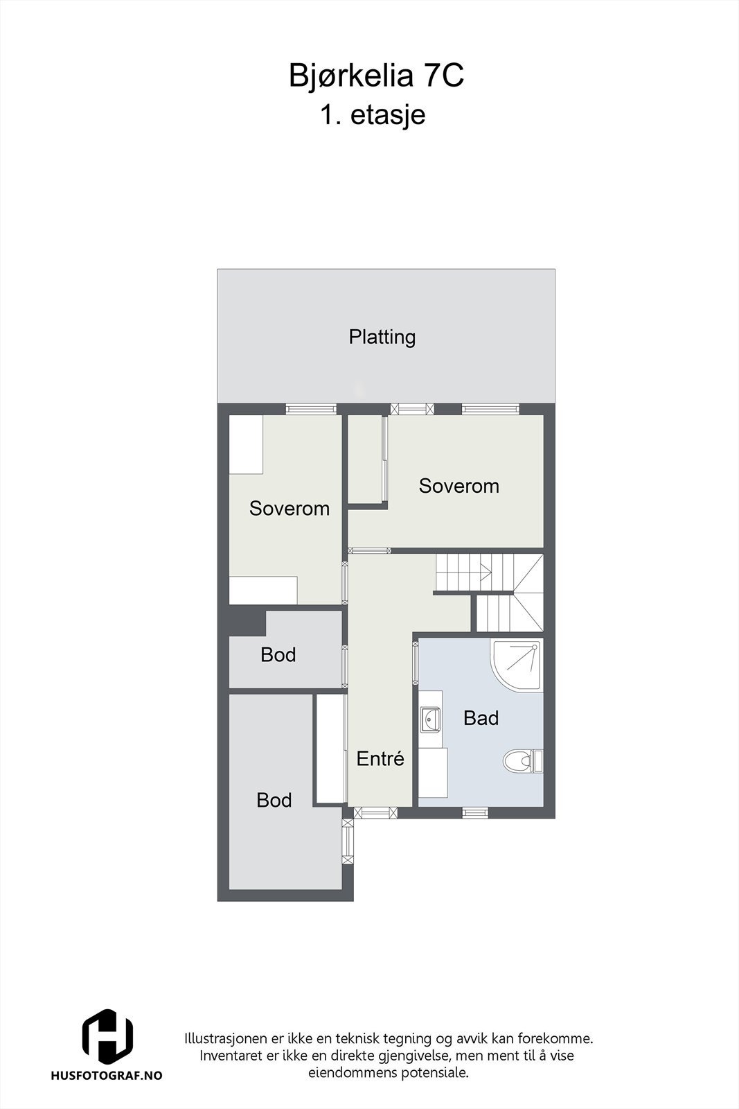 Planskisse - 1. etasje Galleribilde