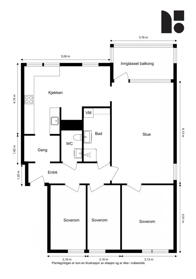 Planskisse 4. etasje Galleribilde