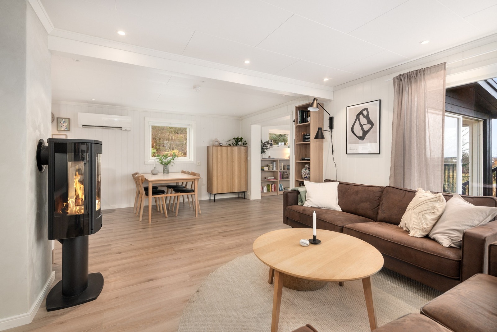 Stue med peis Galleribilde