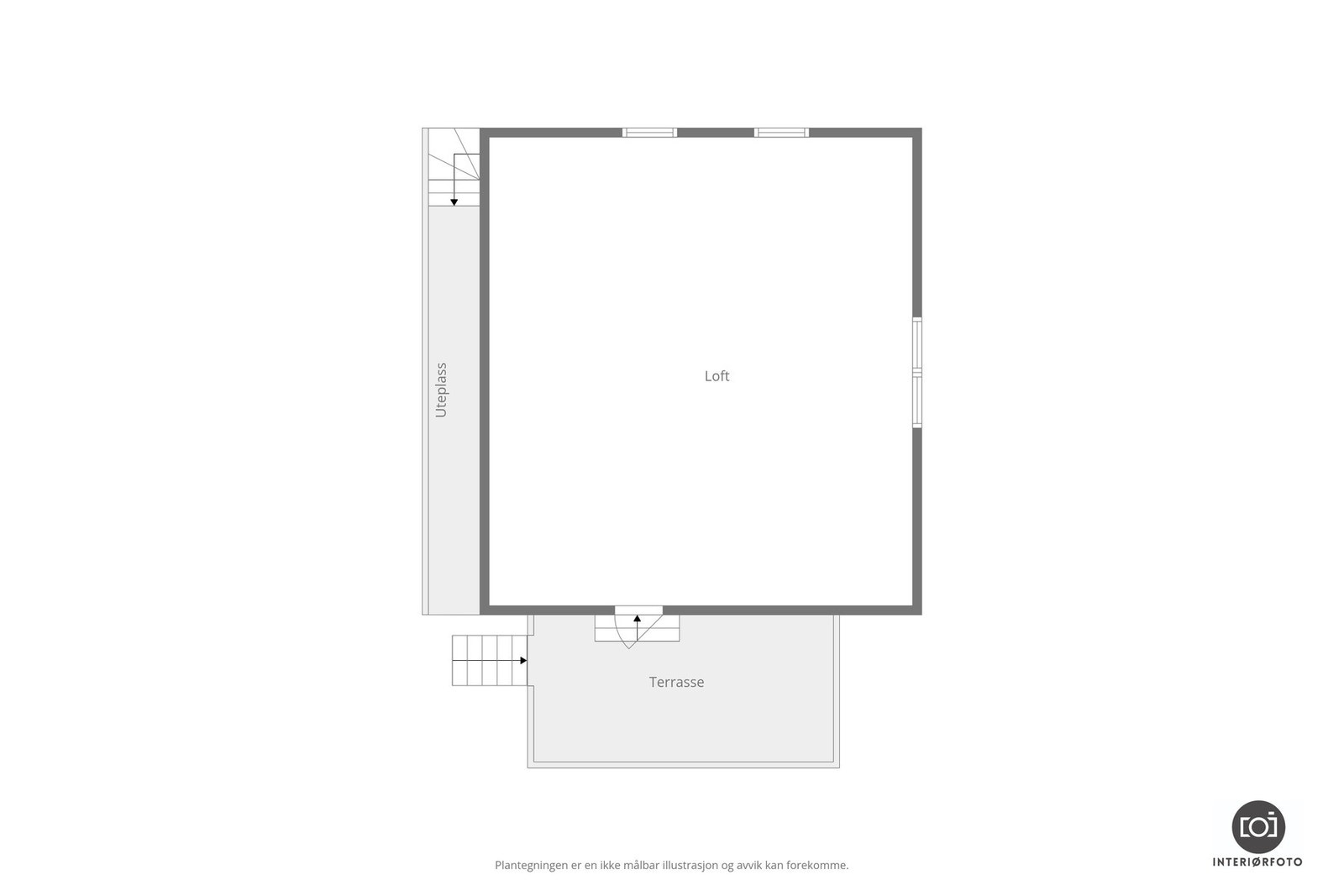 Plantegning hems over garasje Galleribilde