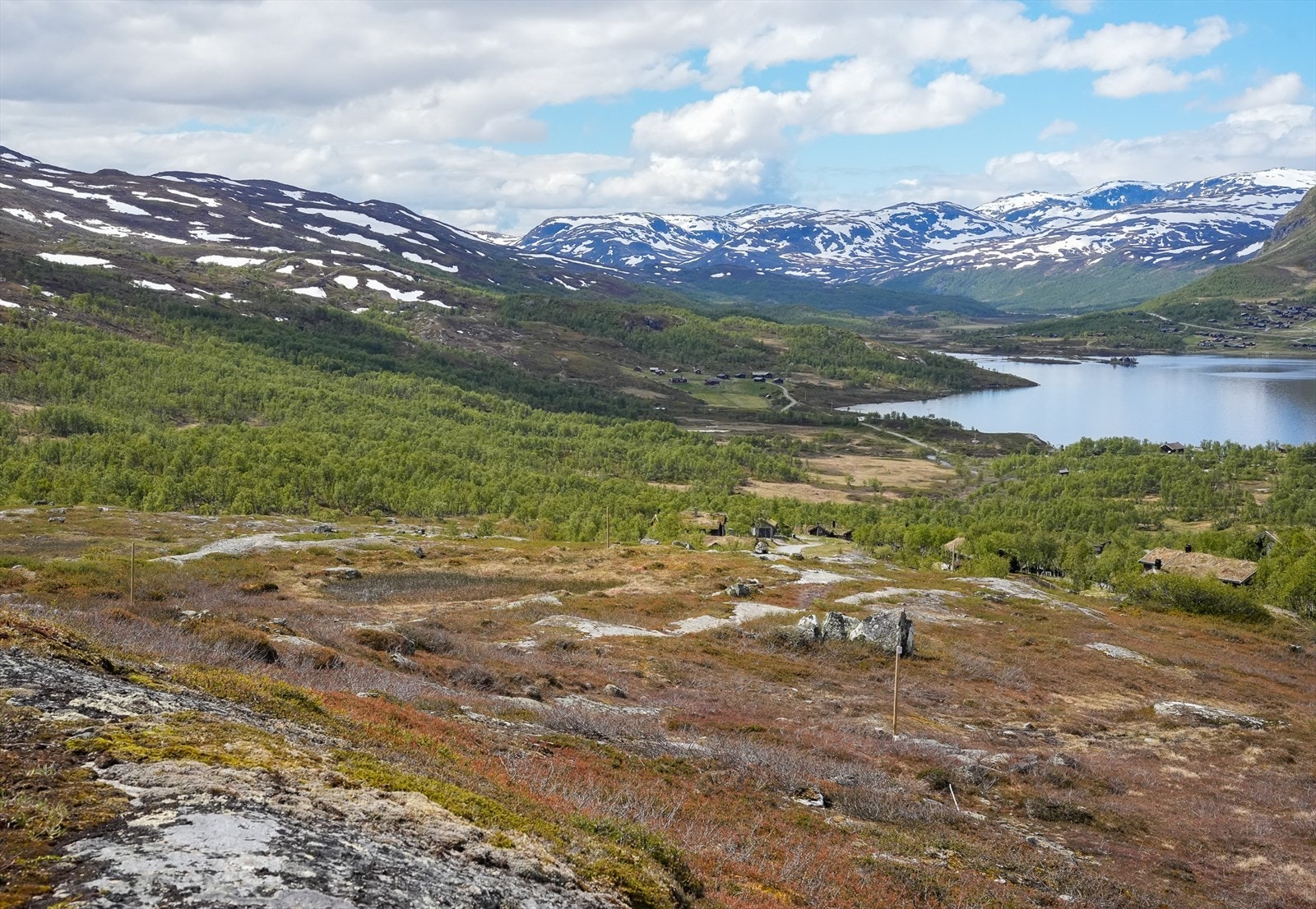Tomtene er merket med stolper. Se tomtevelger for beliggenhet og priser. Galleribilde