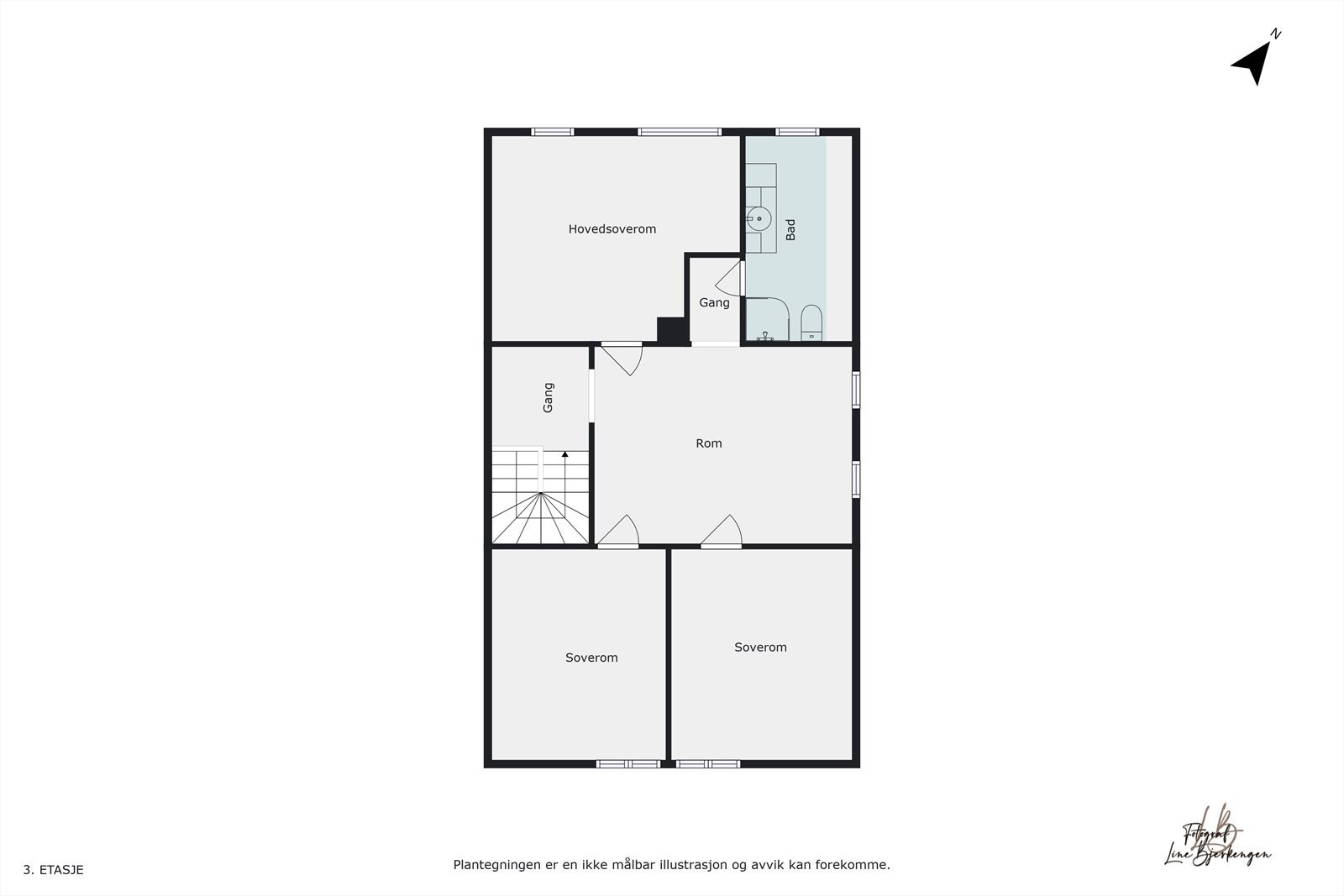 Plantegning 2. etasje Galleribilde