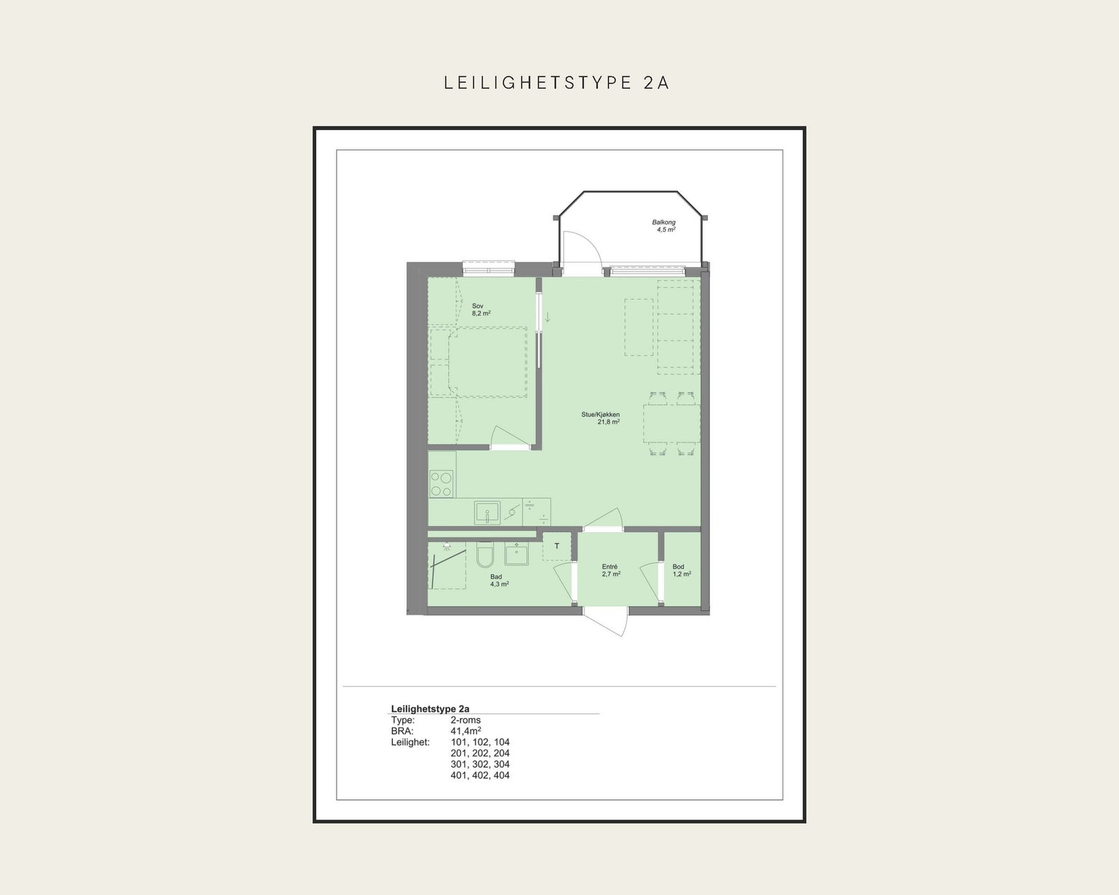 Leilighetstype 2A Galleribilde