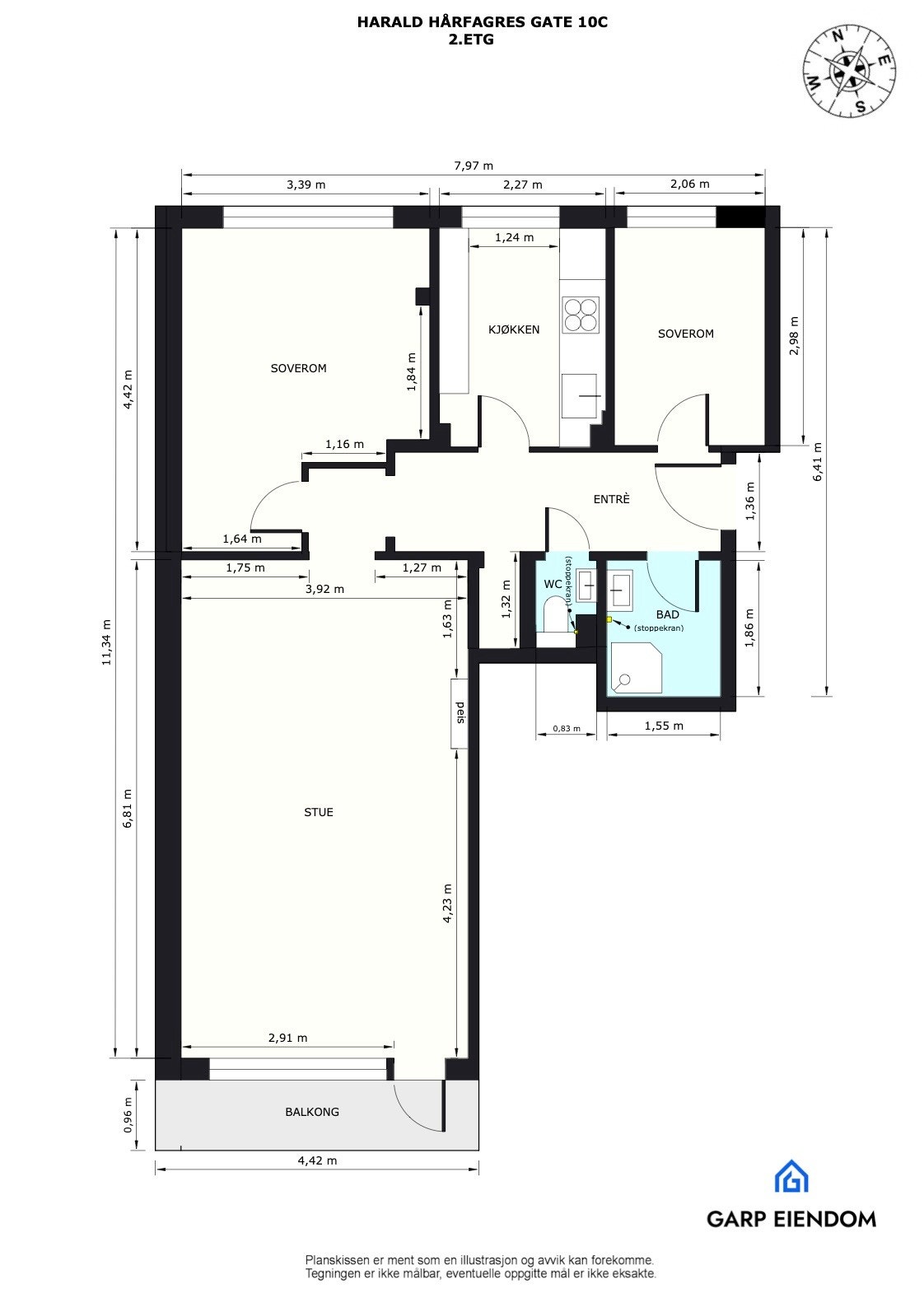 Plantegning Galleribilde