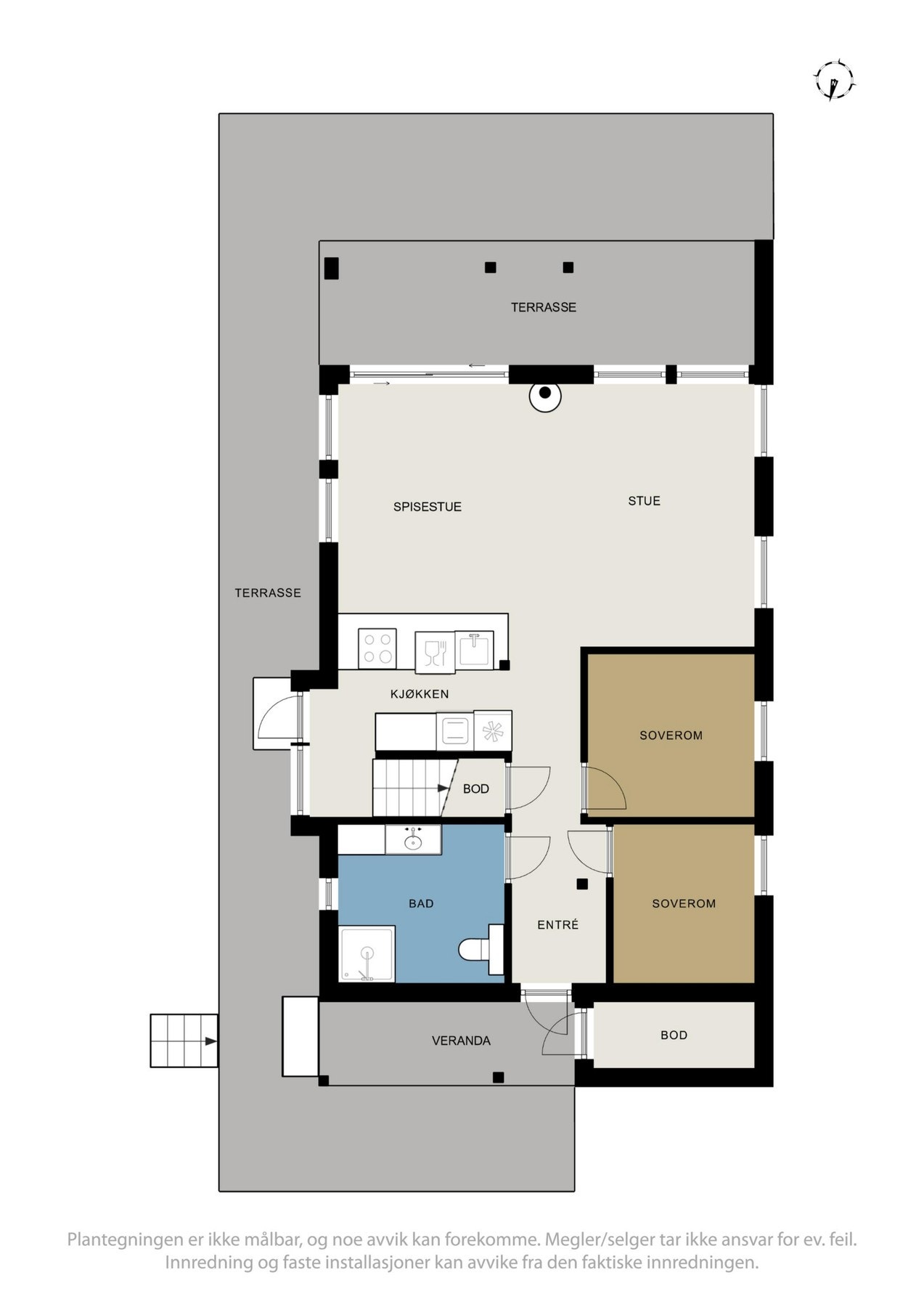 Plantegninger av hovedetasjen. Galleribilde