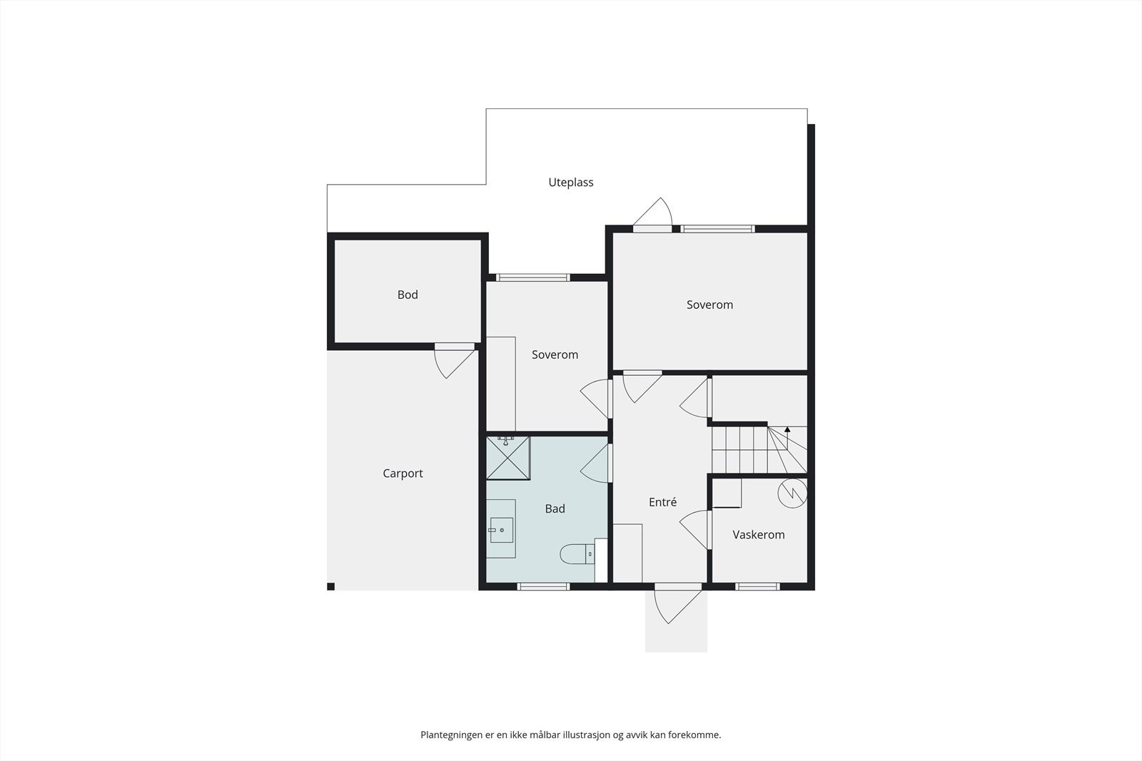 Plantegning første etasje Galleribilde