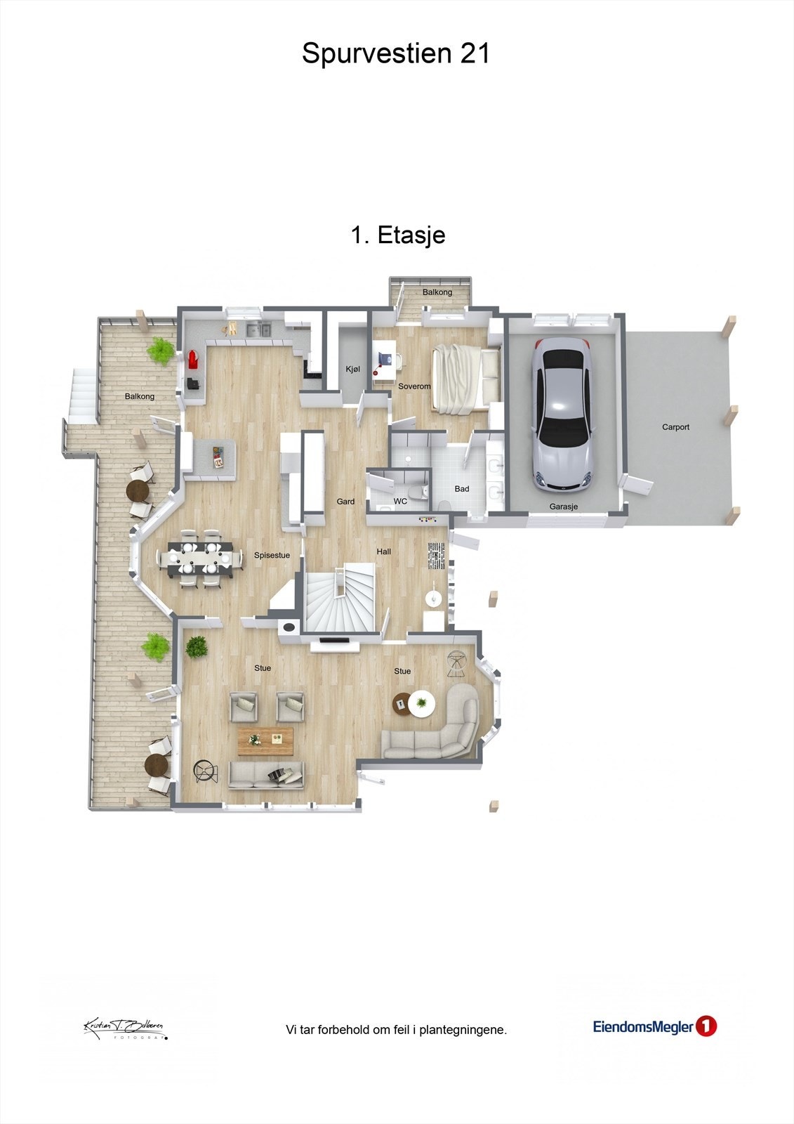 Plantegning hovedetasjen. Galleribilde