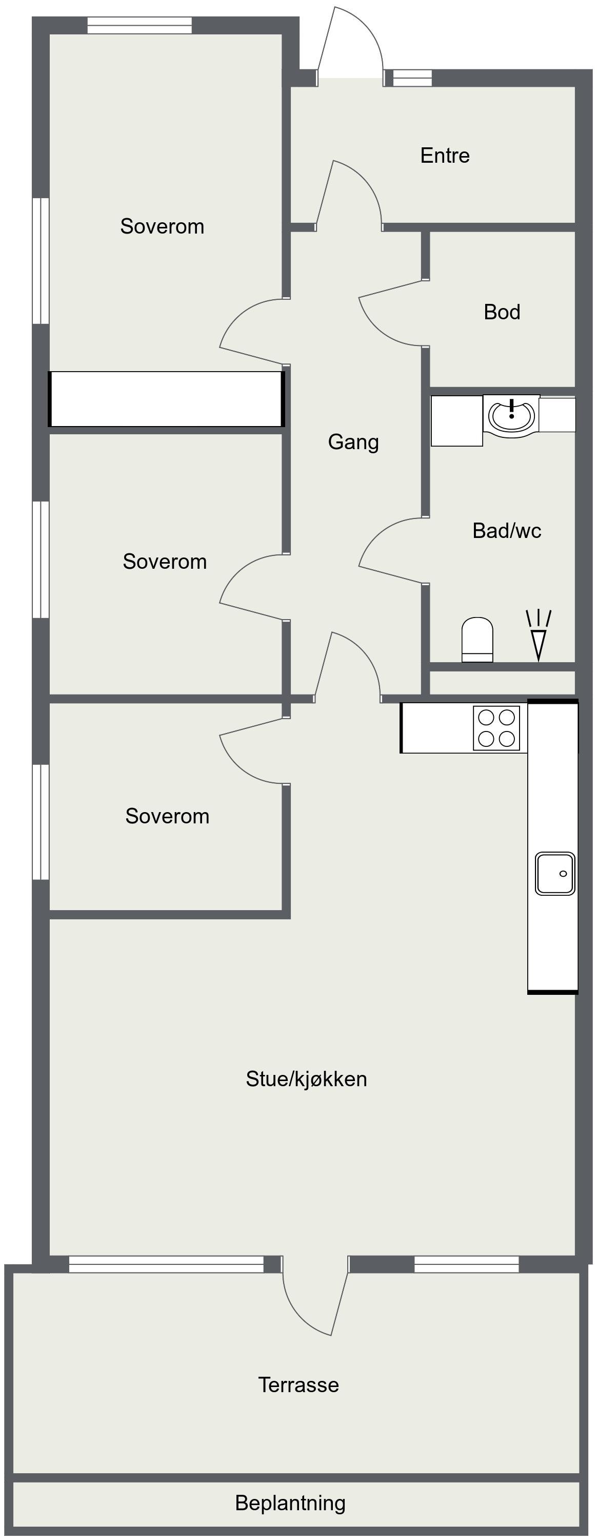 Alternativ planskisse Galleribilde