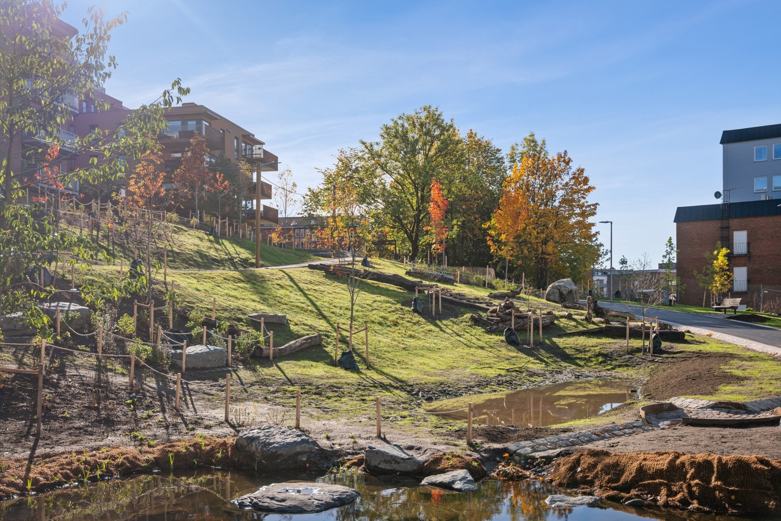Østre parkdrag - barnas naturpark er nyåpnet og ligger et steinkast fra boligen Galleribilde