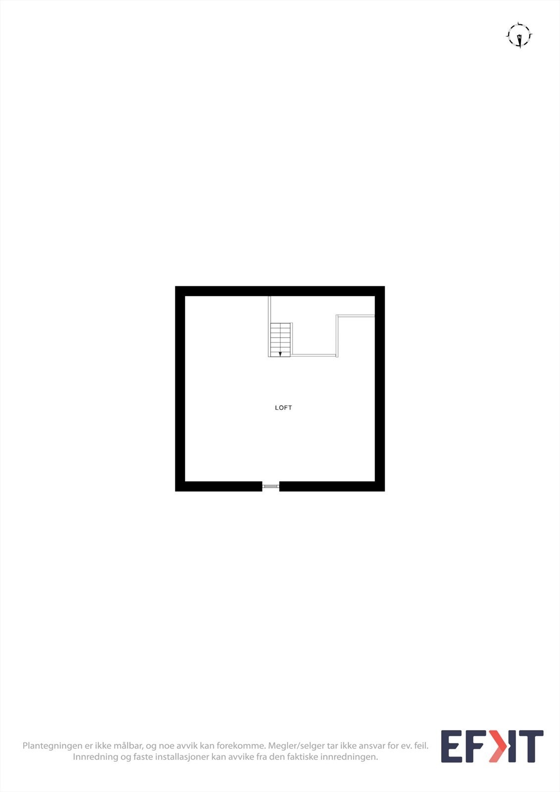 Plantegning loft. Galleribilde