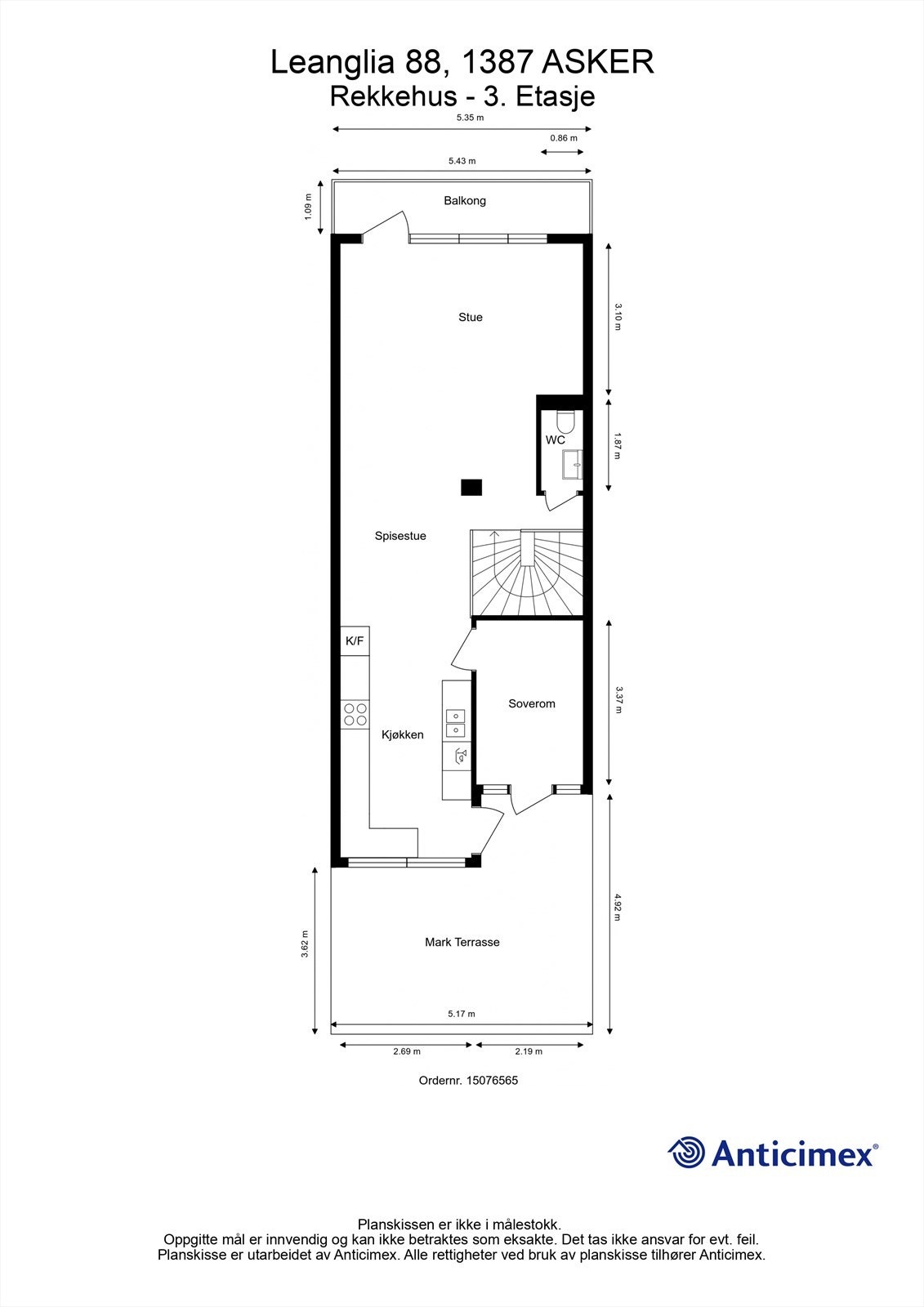 Plantegning - 3. Etasje Galleribilde