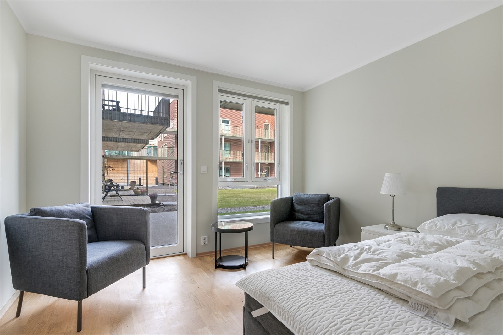 Felles hybel i borettslaget, som kan leies ved overnattingsbesøk. Galleribilde
