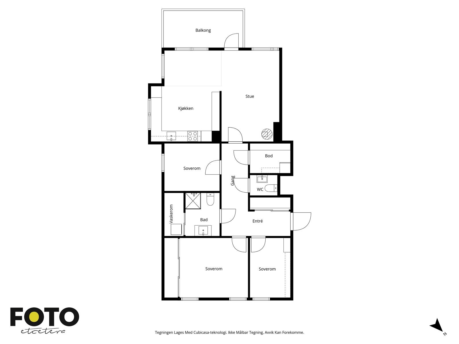 Deleveien 48A - Veiledende planskisse - ikke målbar Galleribilde