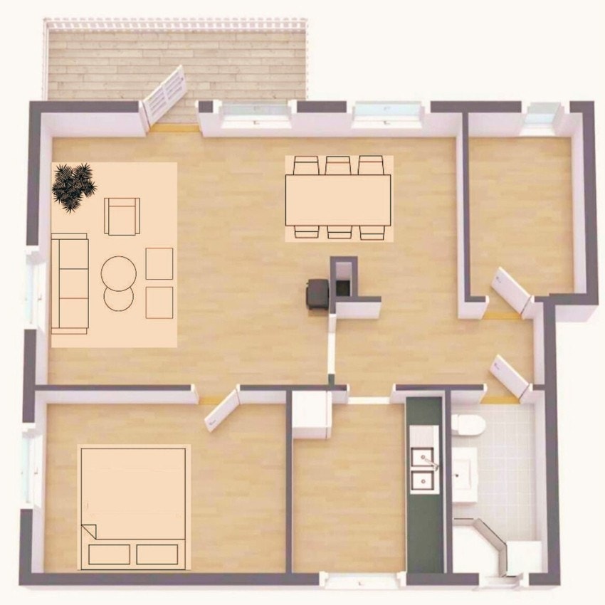 Planskisse. Tegningen er ikke målbar og noe avvik kan forekomme. Galleribilde