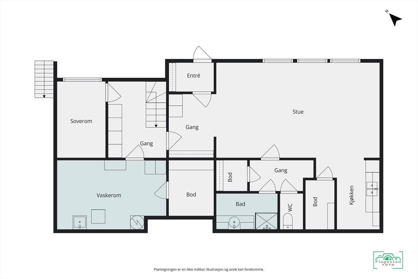 Plantegning underetasje Galleribilde