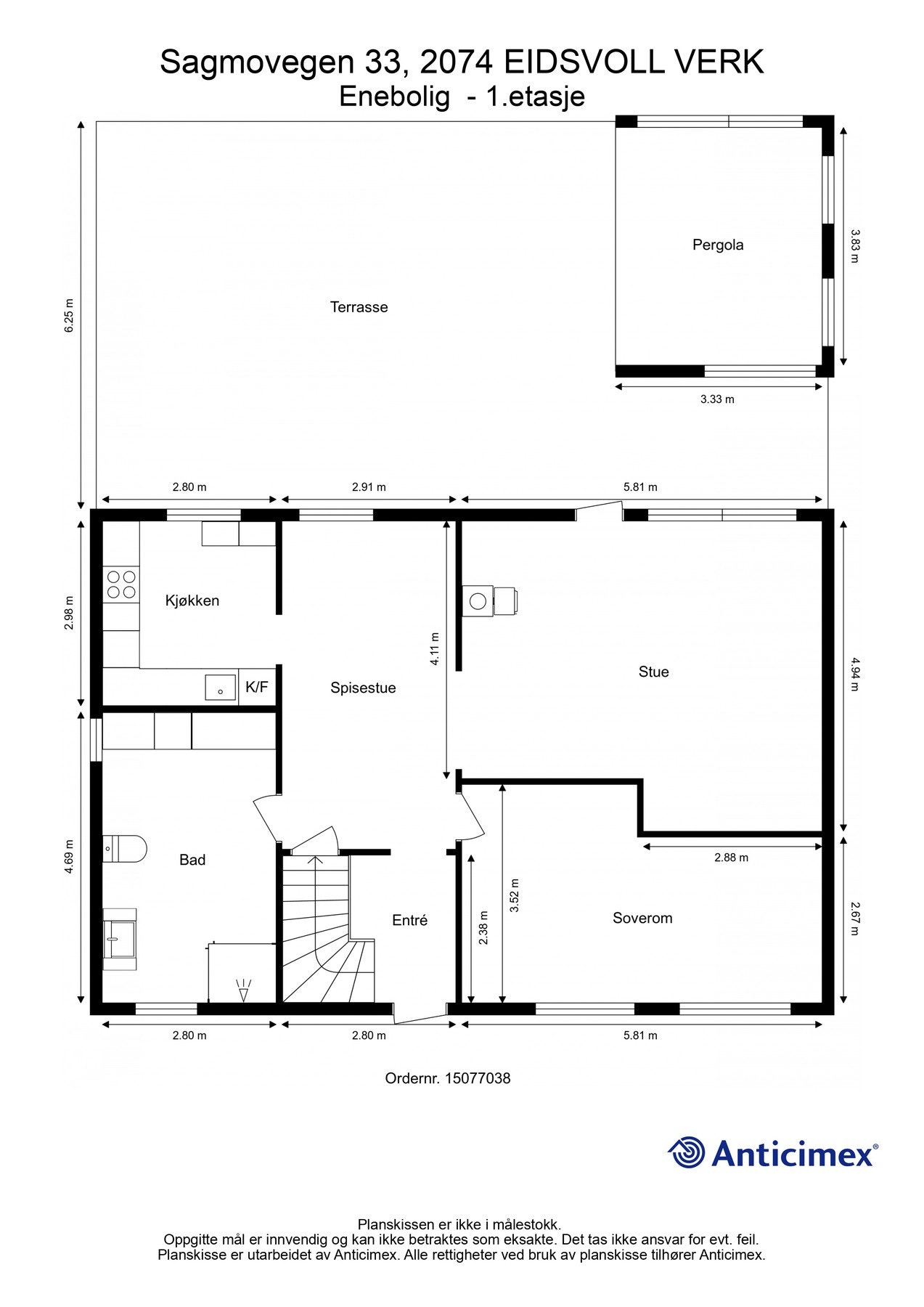 Plantegning 1. etasje Galleribilde