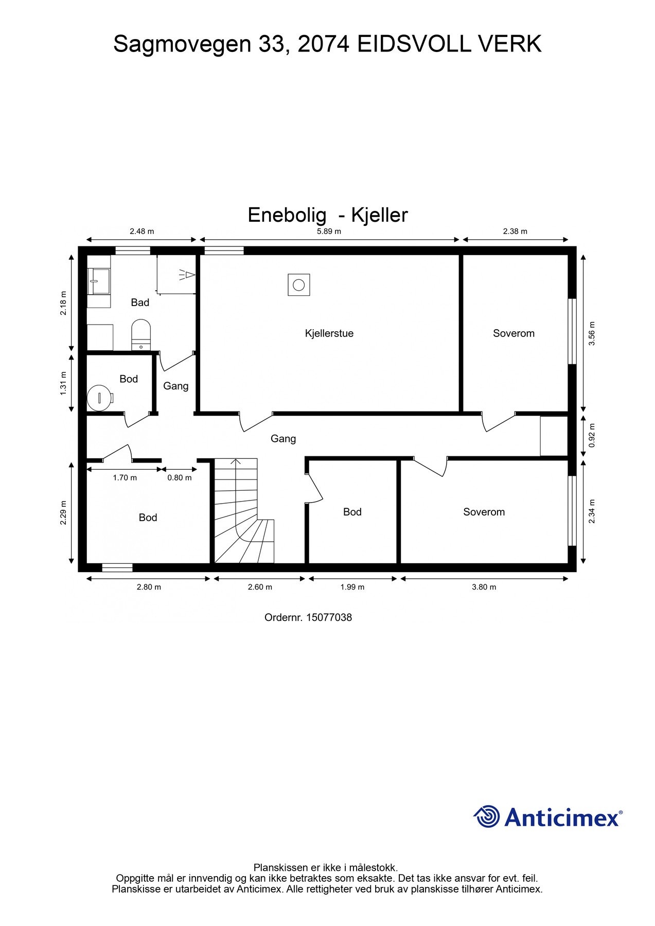 Plantegning underetasje Galleribilde
