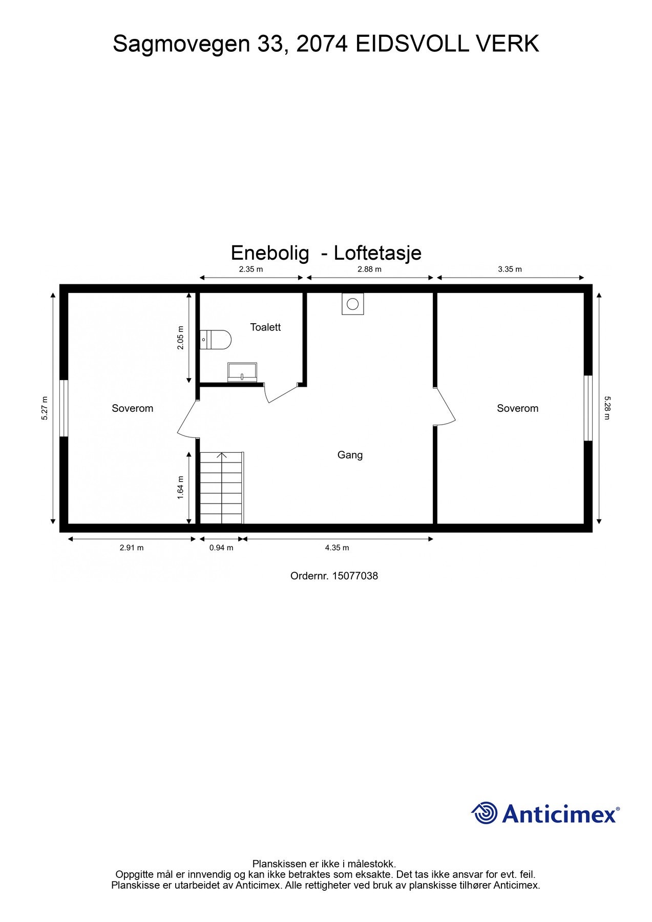 Planløsning 2. etasje Galleribilde