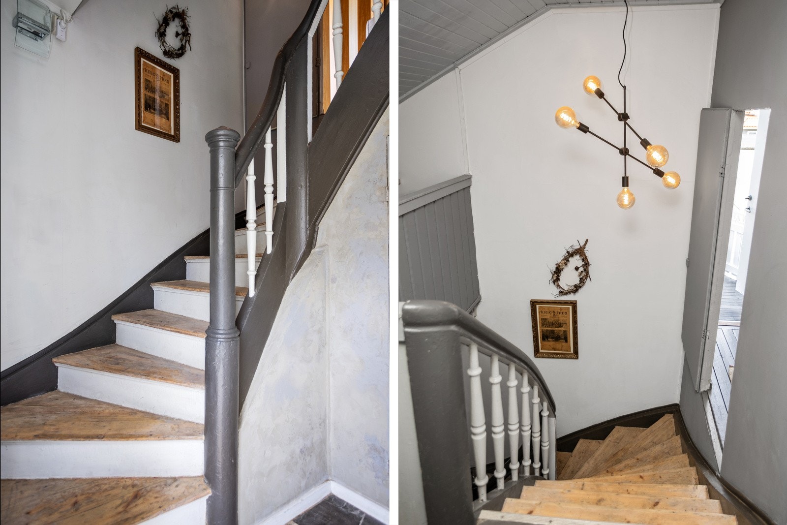 Trappeoppgang med utgang til balkong. Galleribilde