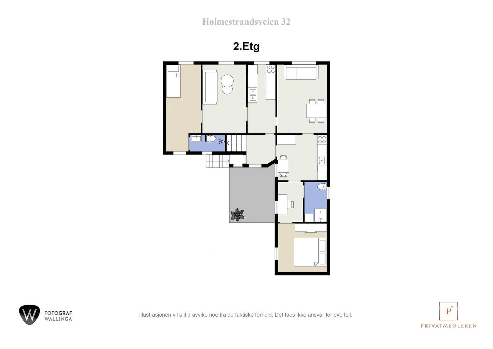 Plantegning 2. etasje Galleribilde