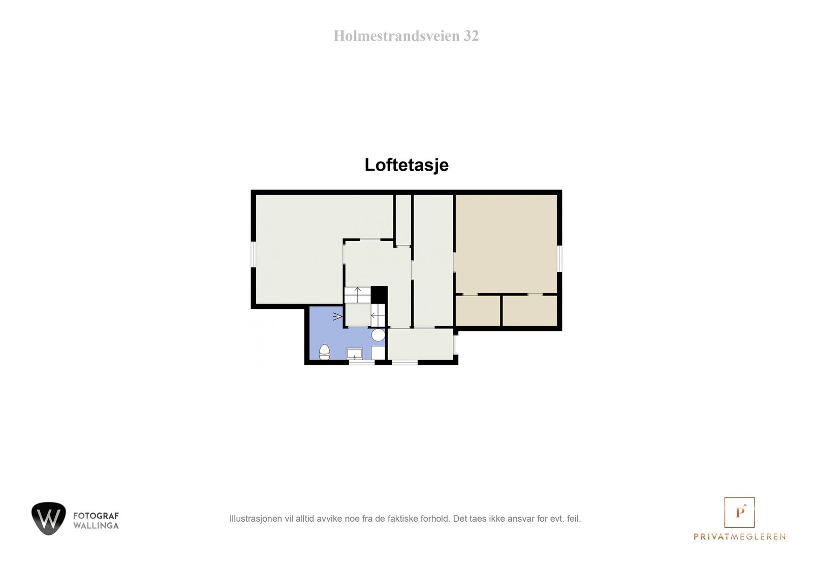 Plantegning loftetasje Galleribilde