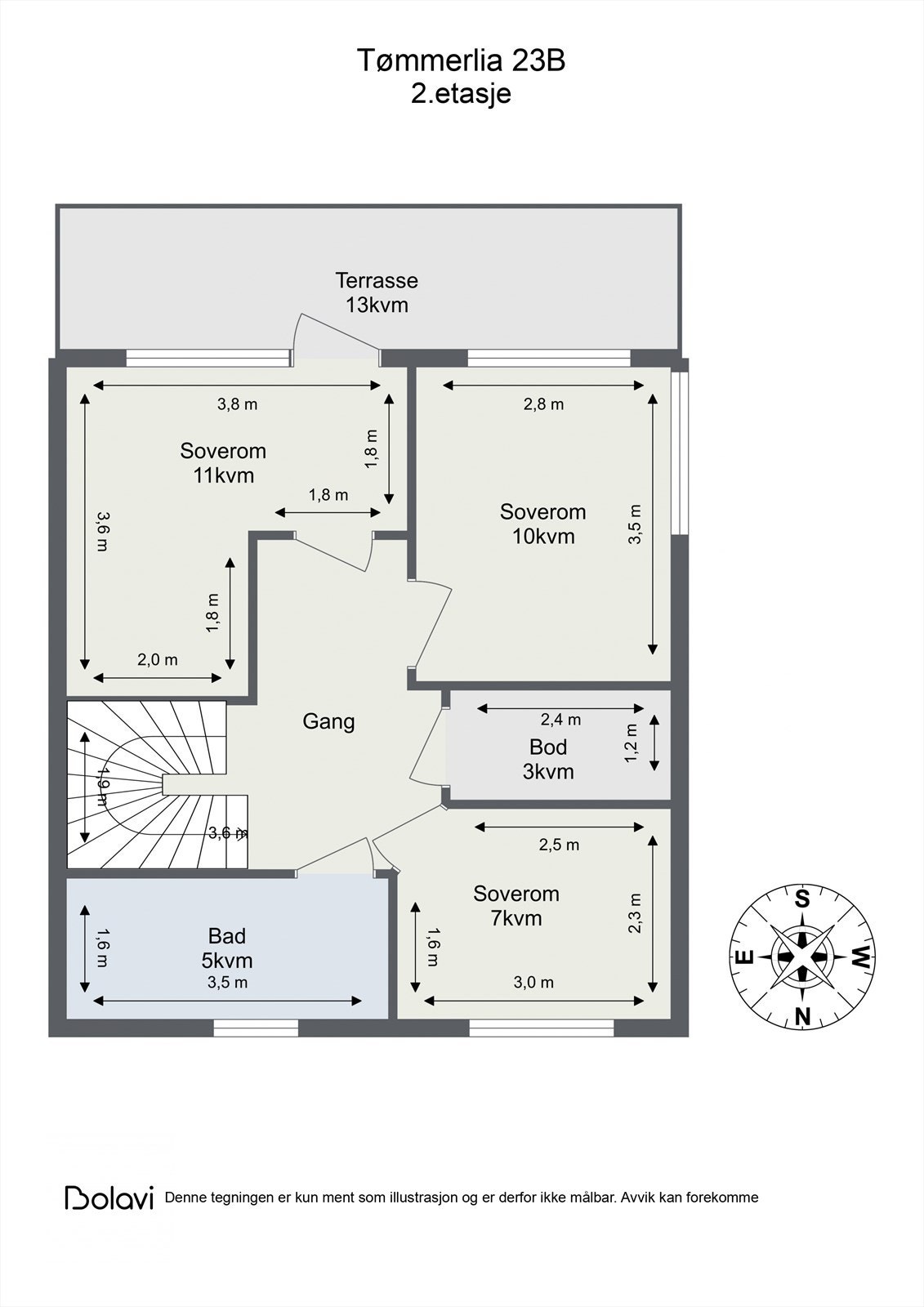 Plantegning , 2.etasje Galleribilde