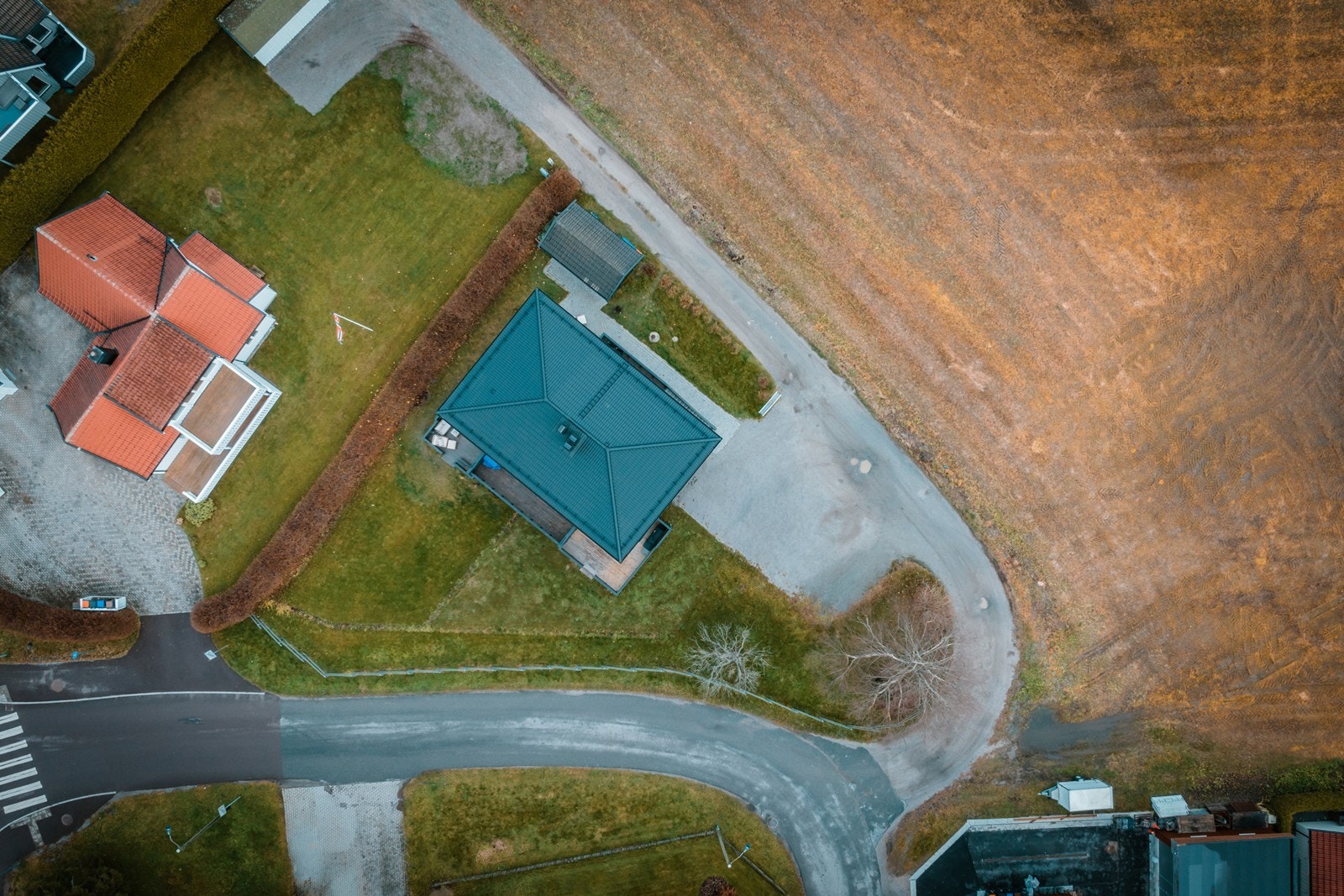 Tomten sett ovenfra Galleribilde