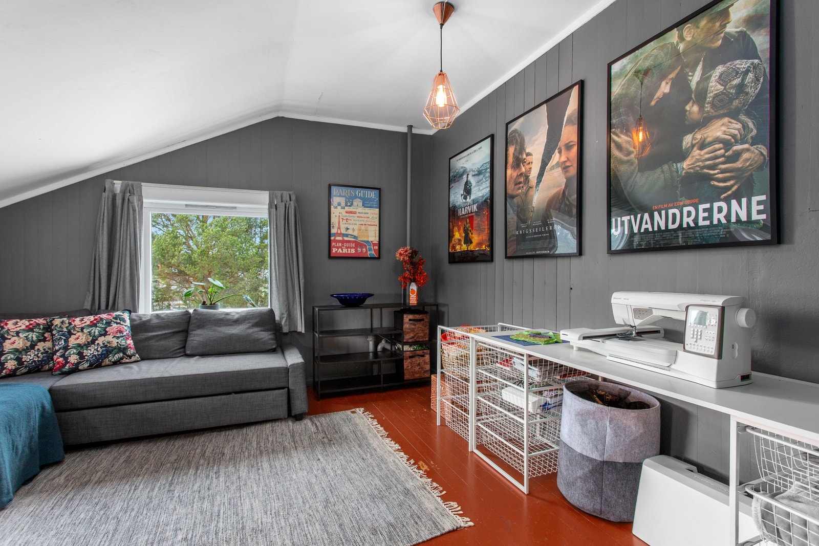 Loftstue/arbeidsrom. Galleribilde