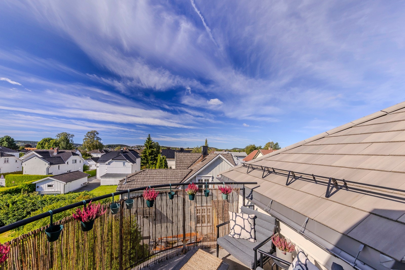 Flott utsikt fra balkongen Galleribilde