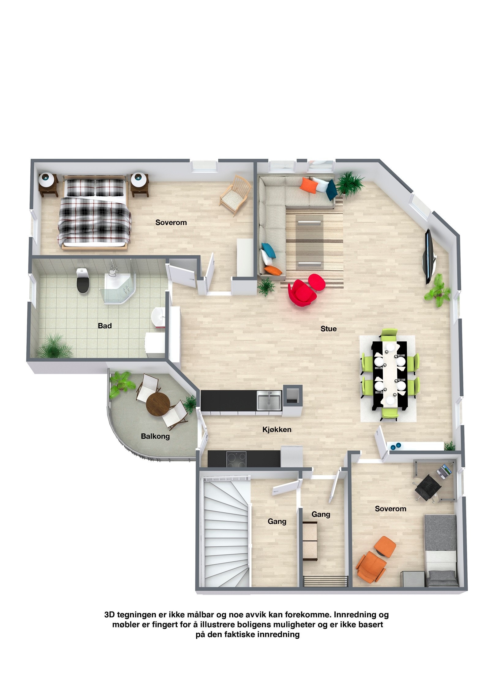 Plantegning 3. etasje Galleribilde