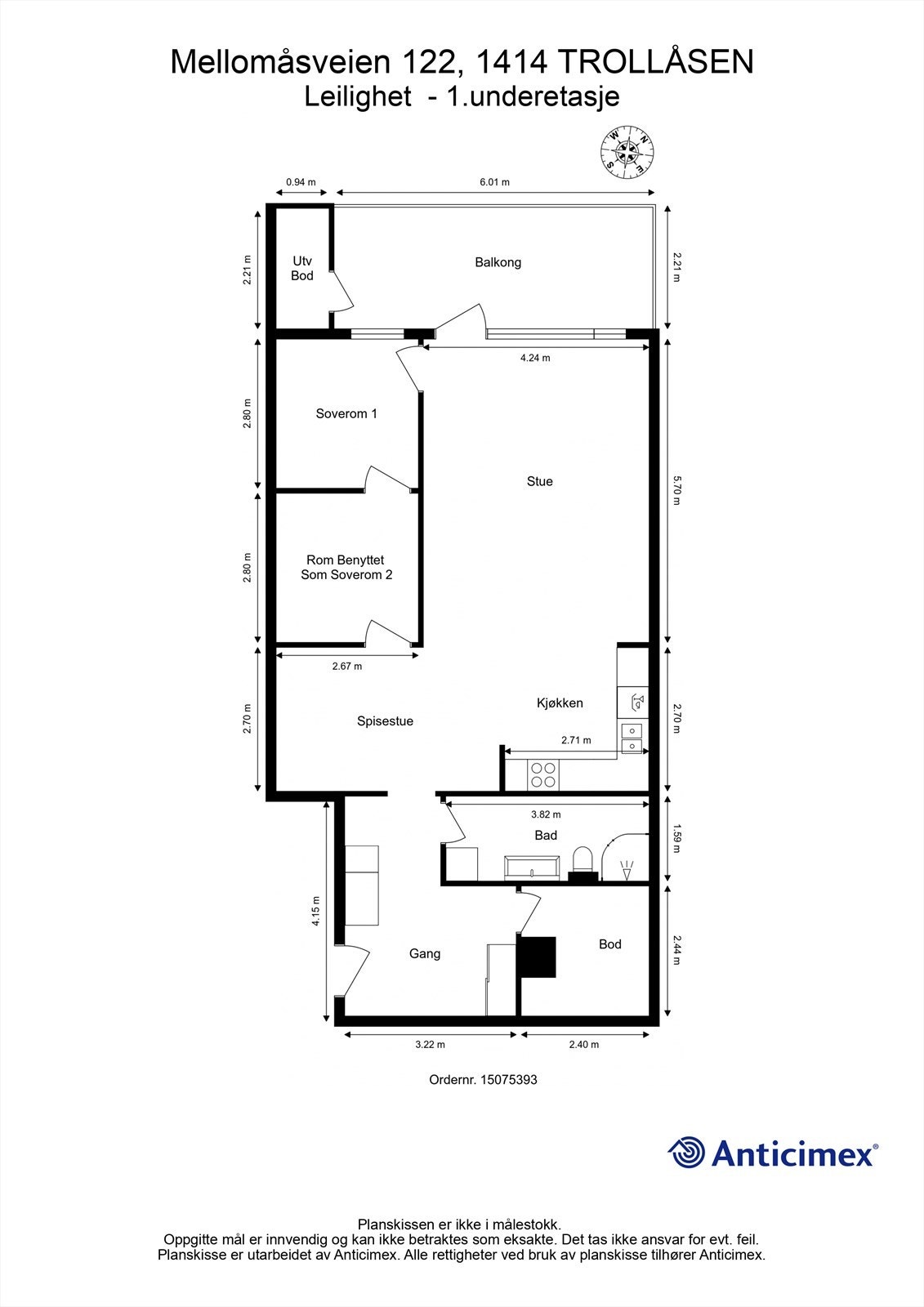 Plantegning 1.underetasje Galleribilde
