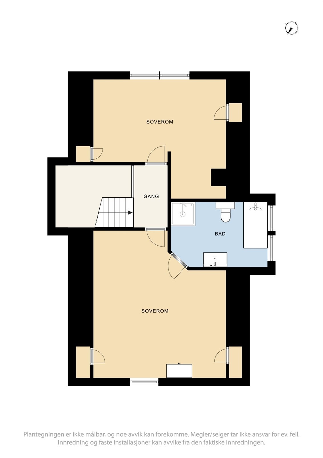 Plantegning loftplan. Galleribilde