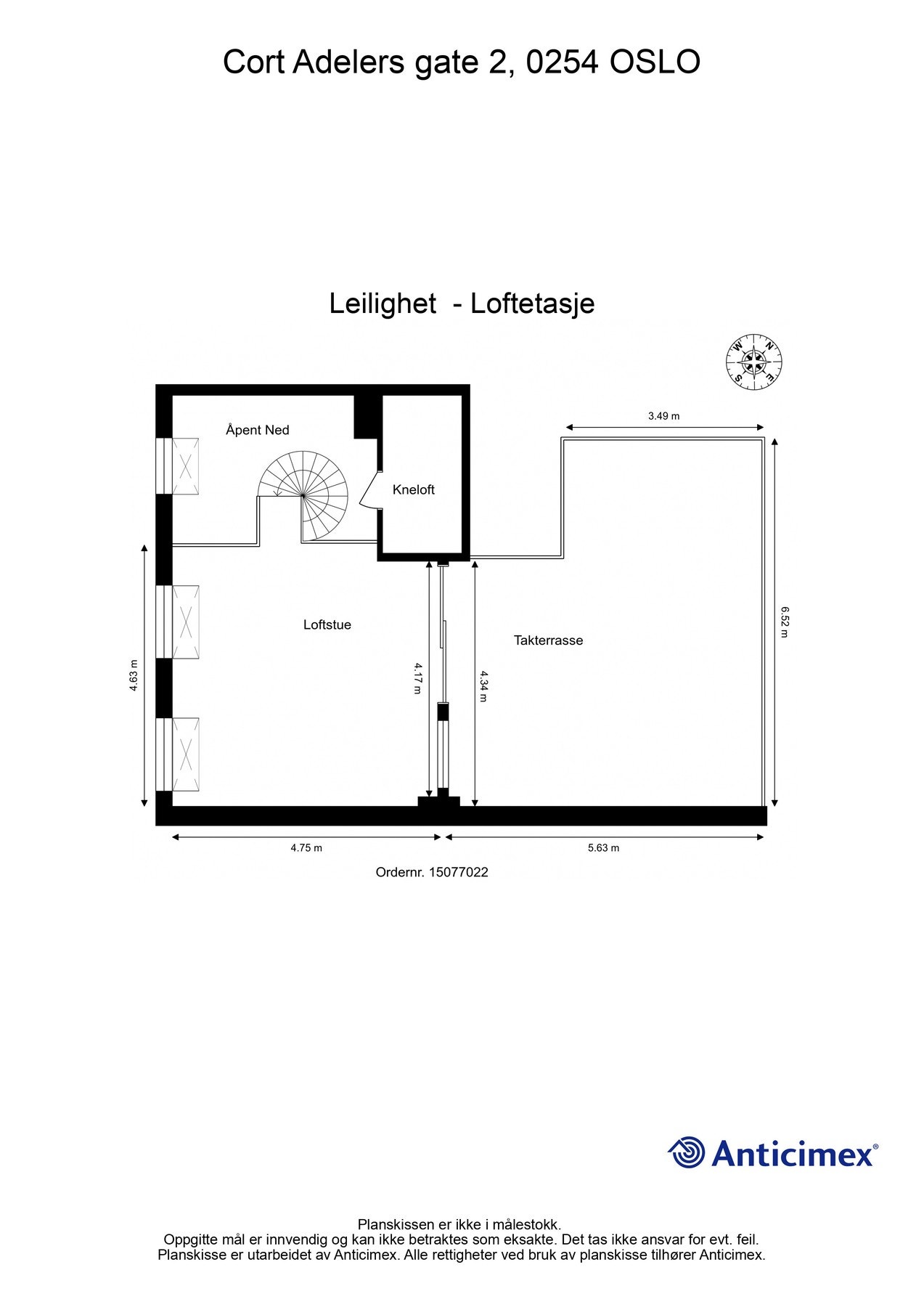 Plantegning loftetasje. Galleribilde